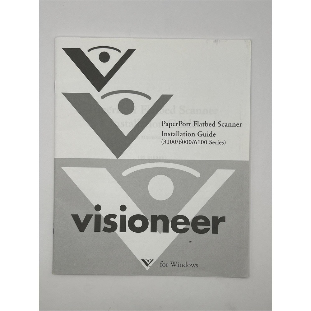 Visioneer PaperPort Flatbed Scanner Installation Guide 3100 6000 6100 OEM